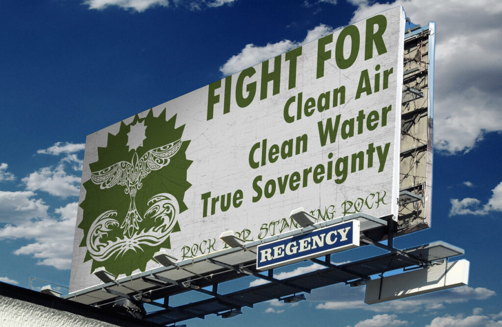 Environmental campaign billboard