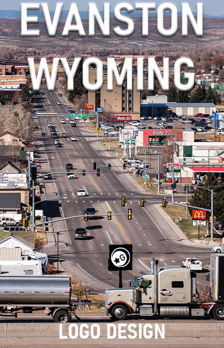 Evanston Wyoming logo design